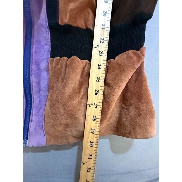 DON'T STOP Jacket Womens M Beige Colorblock Full Zip Long Sleeve Coat Ladies 90s - Picture 8 of 8